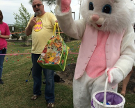 Easter Bunny waving